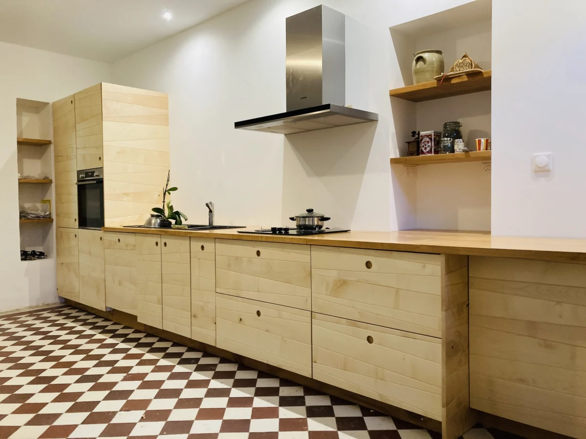 Cuisine en Erable et Merisier