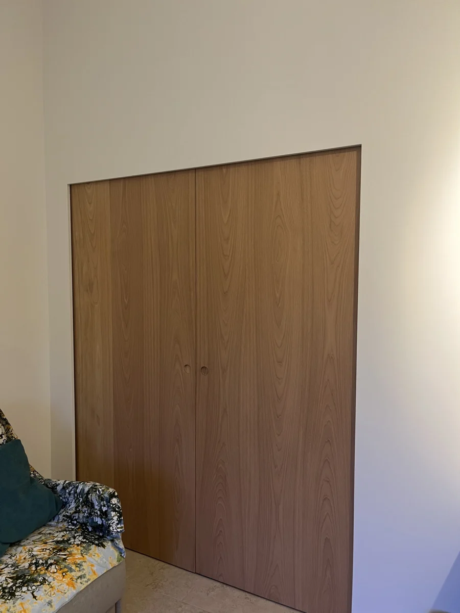 Double porte coulissante en Chataignier
